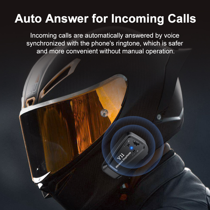 Bt5.3 Motorfiets Helm Bluetooth Headset Waterdichte Motor Draadloze Hoofdtelefoon Multifunctionele Handsfree Helm Oortelefoon