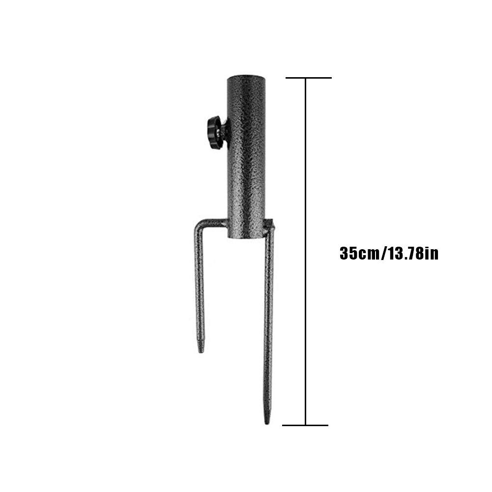 Bærbar paraply jordspyd parasol stativ holder metal udendørs stativ strand indsats stik havetilbehør 40a