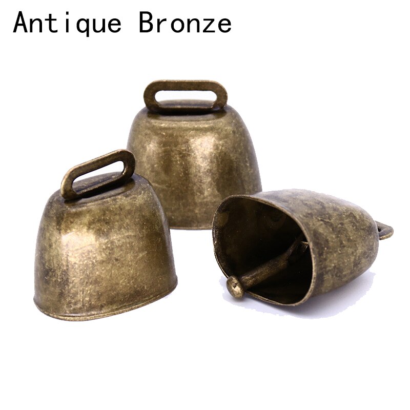 Campanas de cobre Retro para mascotas cascabeles de vaca, caballo, oveja, ganado, timbre fuerte, Crisp, extender más fuerte, prevenir la pérdida de mascotas: Blanco