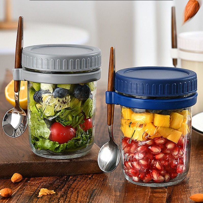 Borcane mason cu capace, borcane de sticlă cu gură largă pentru conserve, ornamente, murături, depozitare, pregătirea meselor, salată, gem