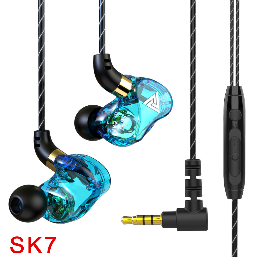 QKZ-Auriculares deportivos SK7 AK6 para videojuegos, cascos con cable de alta fidelidad, deportivos, para correr, para teléfonos móviles, portátiles y PC: SK7-04