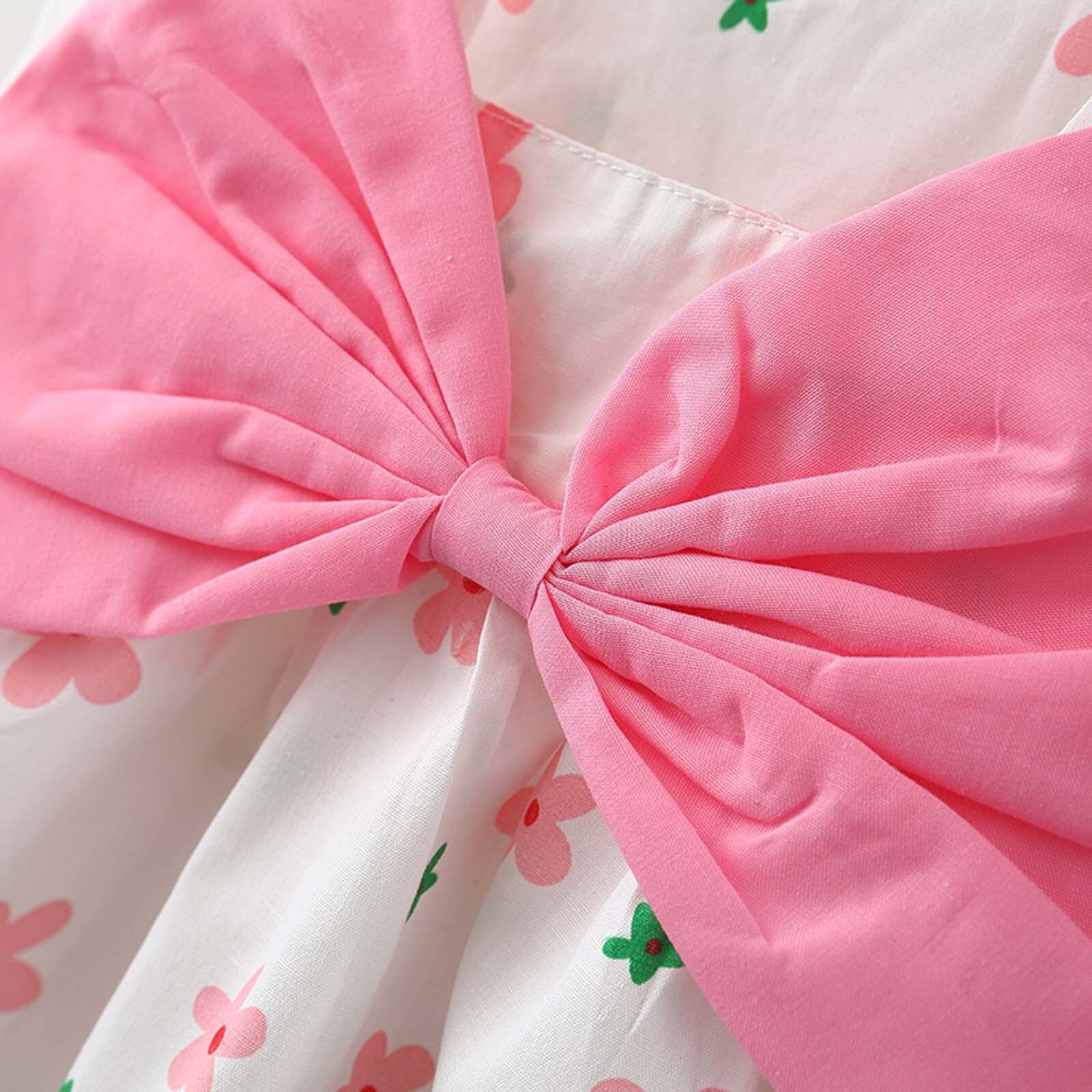 1-4Years Meisje Sling Jurk Bloemenprint Zomer Peuter Baby Mouwloze Zoete Tutu Jurken + Visser Hoed Strik Geplooide Rok