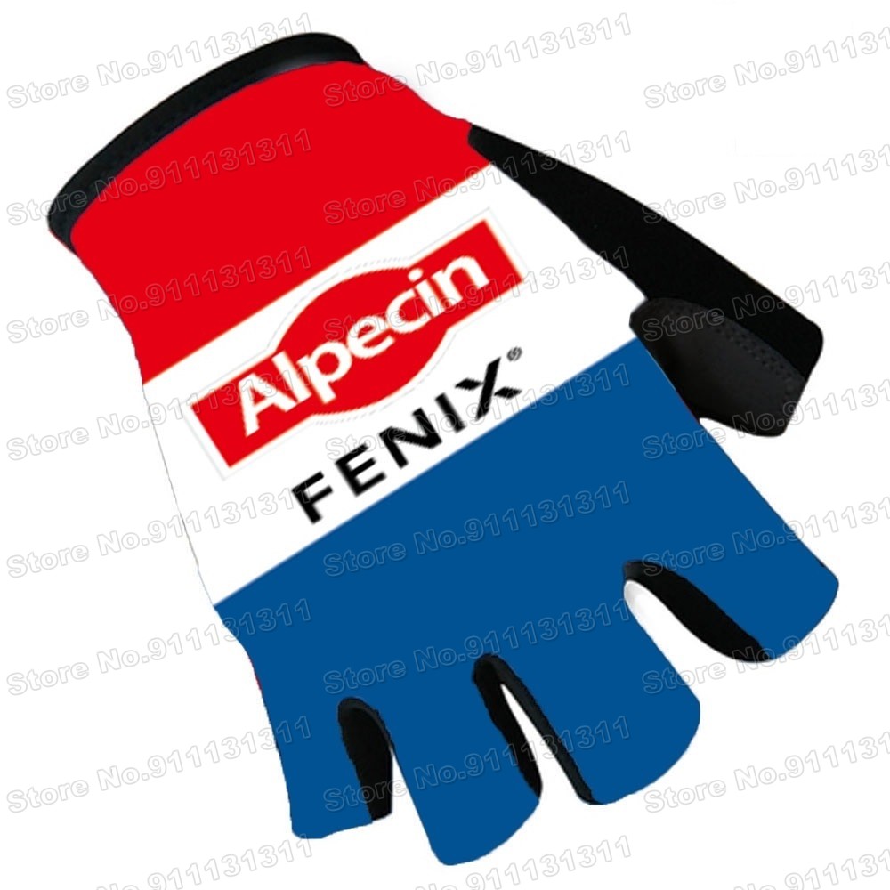 2022 Team Alpecin Fenix Fietsen Handschoenen Blauw Mountain Road Fiets Gel Half Vinger Fiets Handschoen Mtb Fietshandschoen Fietskleding: 2 / Xl