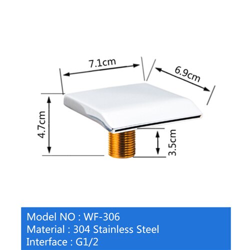 Bathtub Waterfall Inlet Cold and Water Tap Brass Switch Control Valve For Bathtub Faucet Set Shower Cabin Mixer Faucet Bath: WF-3006
