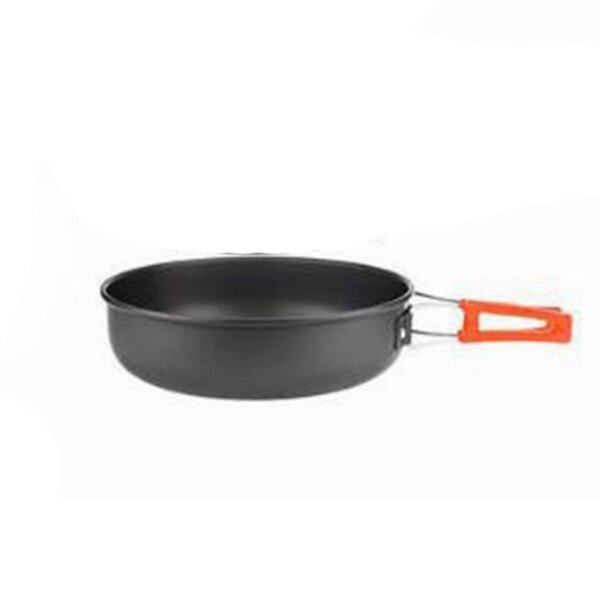 Hiker's camping cooker, 3 pieces/set of frying pan, kettle, boiling pan, aluminum portable folding camping pan mess kit: C