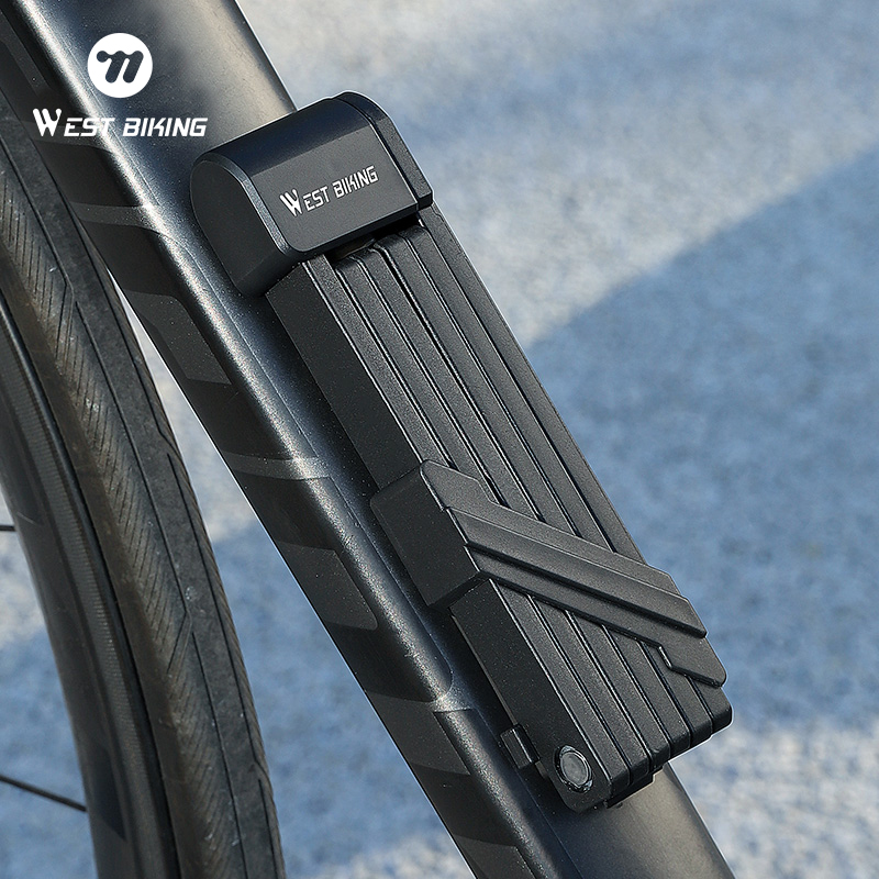 West biking dobrável bloqueio de bicicleta segurança anti-roubo ciclismo bloqueio mtb estrada acessórios scooter bicicleta elétrica bloqueio de corrente