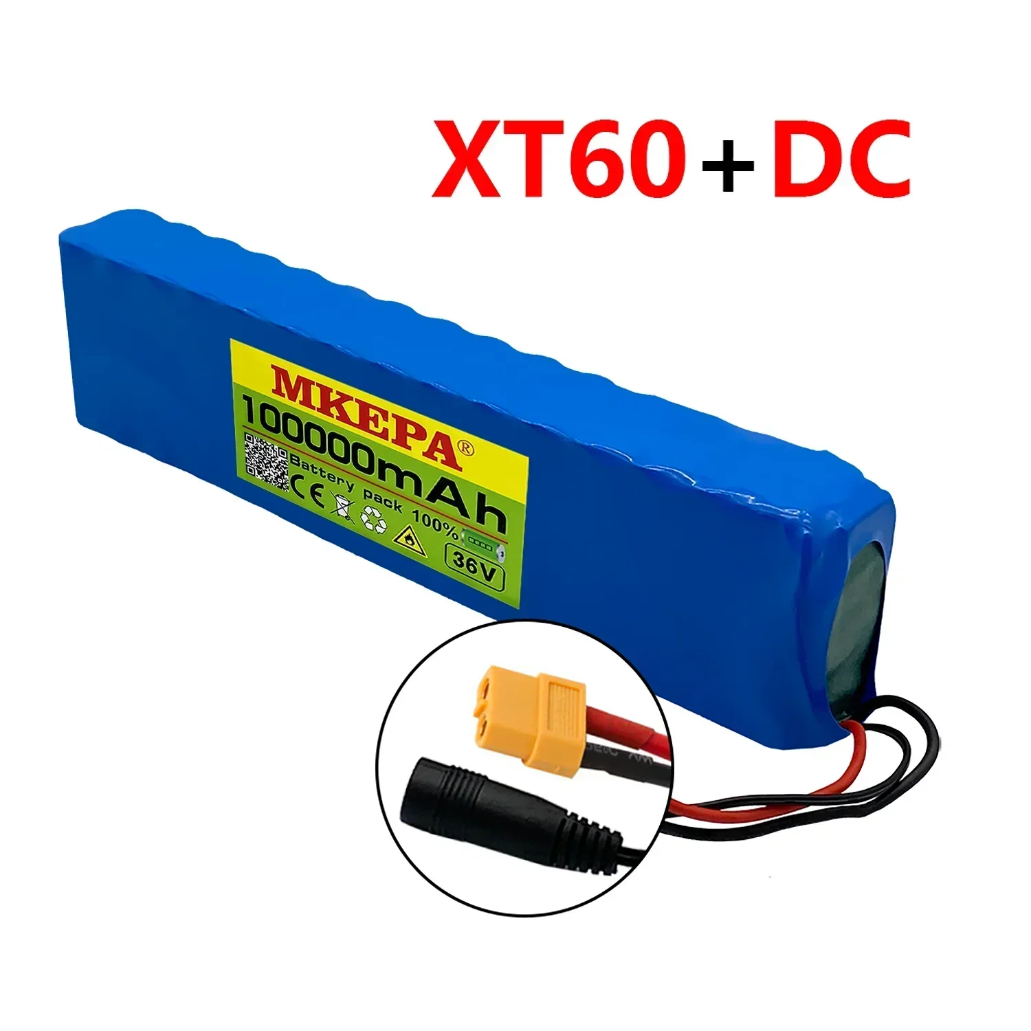36V 100Ah 18650 akumulator litowy wielokrotnego ładowania 10S3P 1000W zmodyfikowana moc rower skuter pojazd elektryczny z BMS: FIOLETOWY