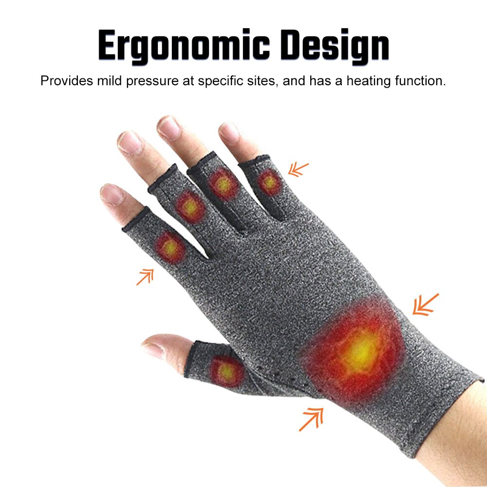 Arthritis Compression Gloves Tens Premium Arthritic Joint Pain Relief Hand Massage Hand Gloves Open Fingers Men Women Therapy