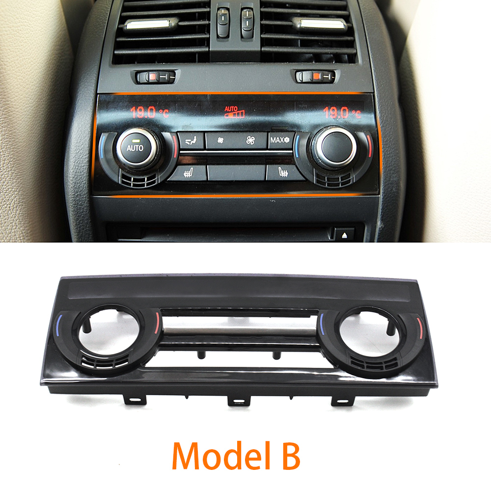 Botones de interruptor de CA para aire acondicionado trasero de coche, embellecedor de Panel de cubierta para BMW 5, 6, 7, X5, X6, serie F10, F11, F06, F07, F01, F02, F15: Naranja