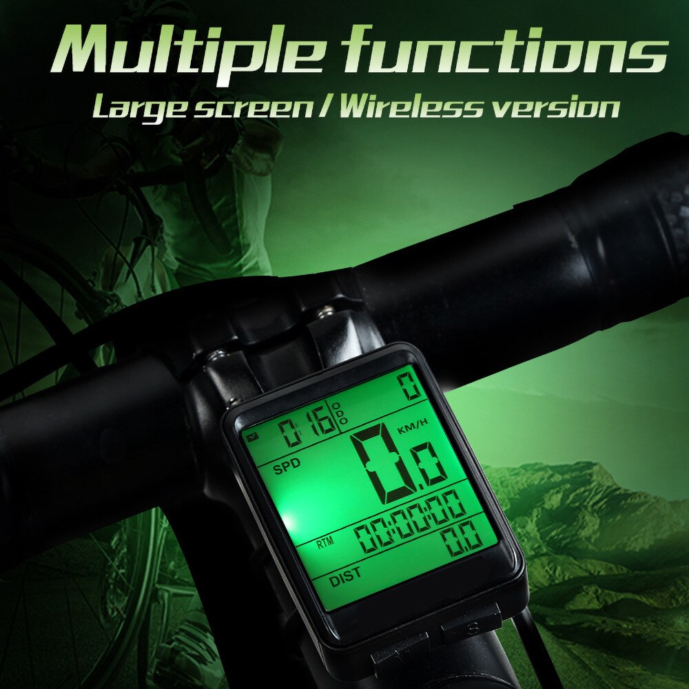Kebidumei Wireless Bicycle Computer - Waterproof MTB Odometer & Stopwatch - 2.1" Display