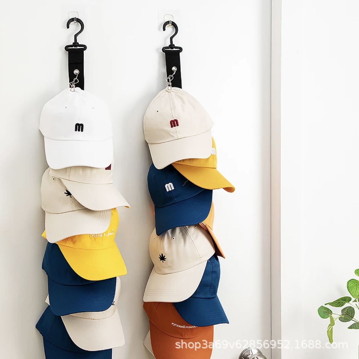 Wieszak ścienny na kapelusze, robić sypialni, na drzwi wejściowe, robić przedpokoju, organizer robić przechowywania w szafie na skarpety, bieliznę, czapki baseballowe - montowany na ścianie