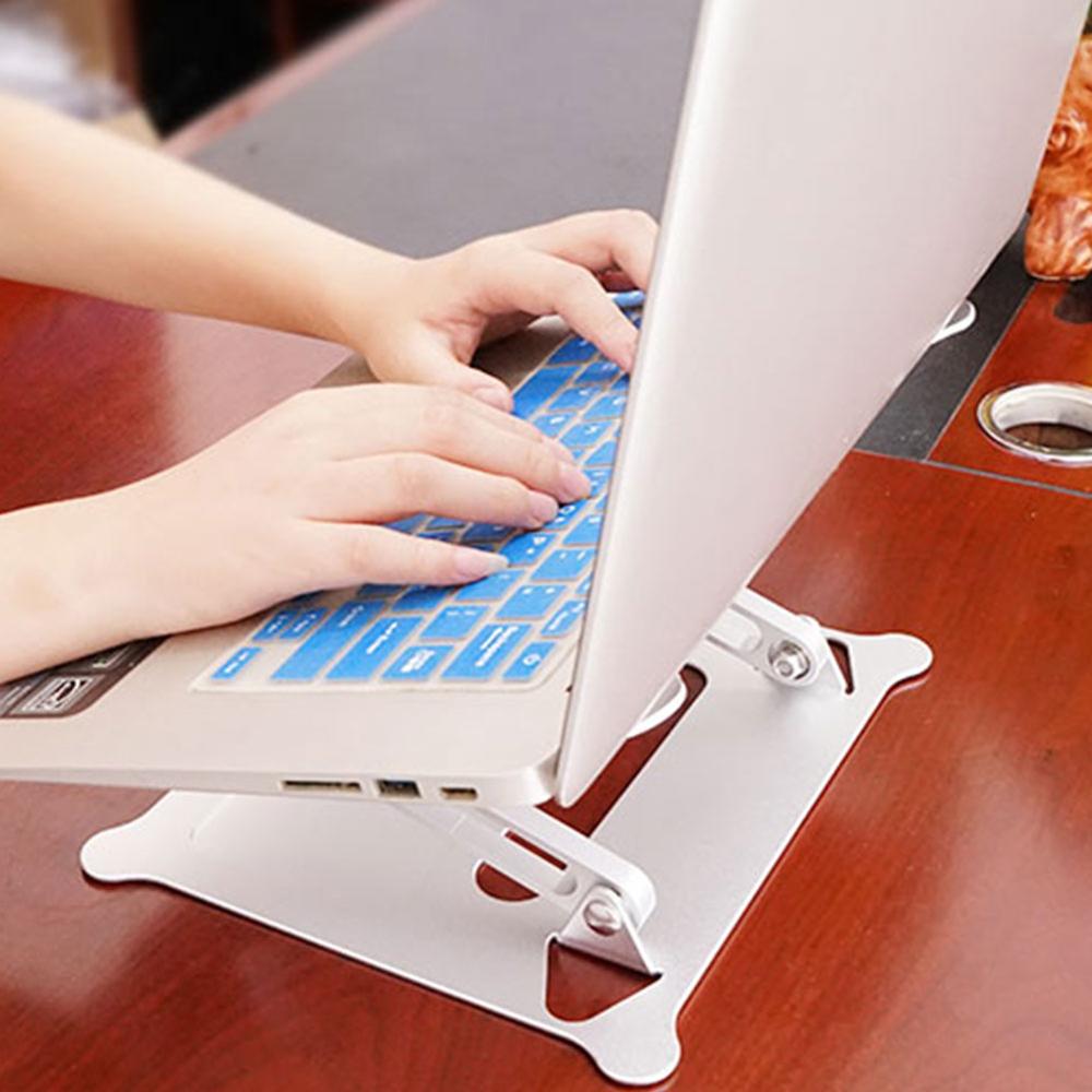 Laptop Stand Ventilated Universal Lightweight Computer Desktop Holder Aluminum Alloy Cooling Adjustable Height Portable Foldable