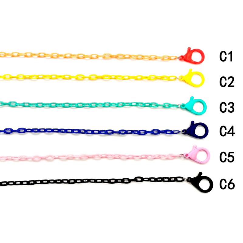 Personnalité couleur bonbon 2 en 1 masque suspendus corde lunettes chaîne Anti-perte anti-dérapant oreille suspendus corde deux crochets