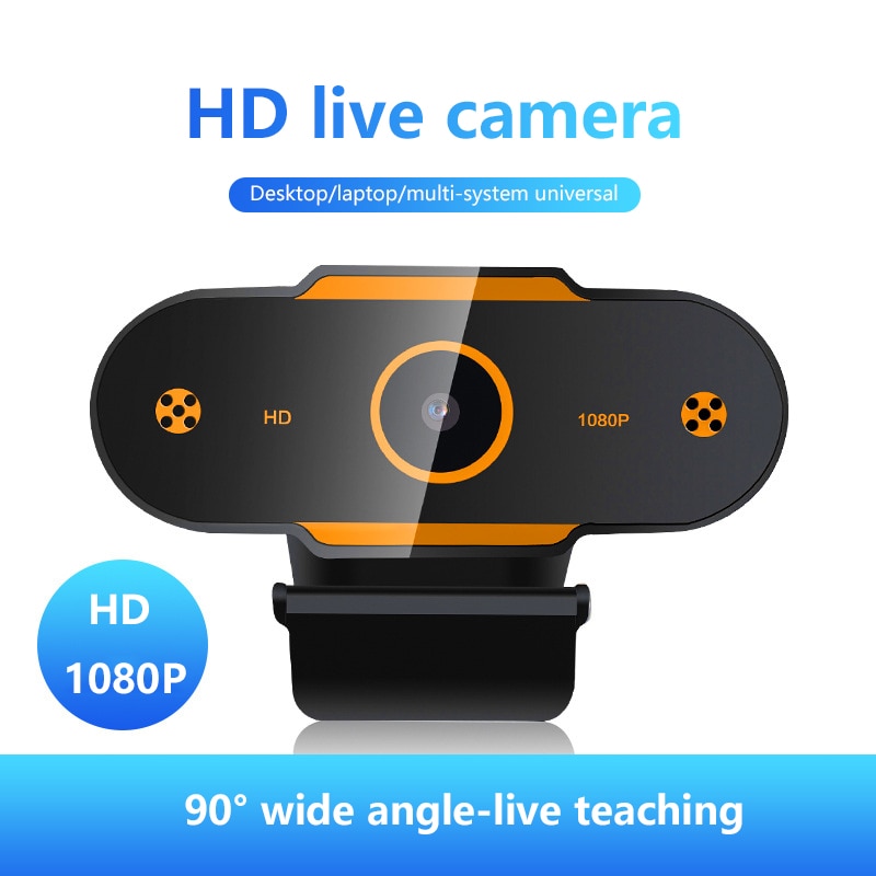 2K 1080P Hd Webcam Mini Computer Pc Webcamera Met Mic Draaibare Full Hd Camera Usb Plug Web Camera voor Laptop Desktop Computer
