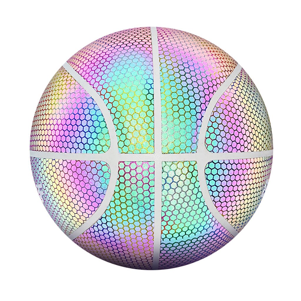 Size 7 Glowing Reflective Luminous Basketball Battery-Free Light Up Basketball Glow in The Dark Party Home outdoor Decoration: Default Title
