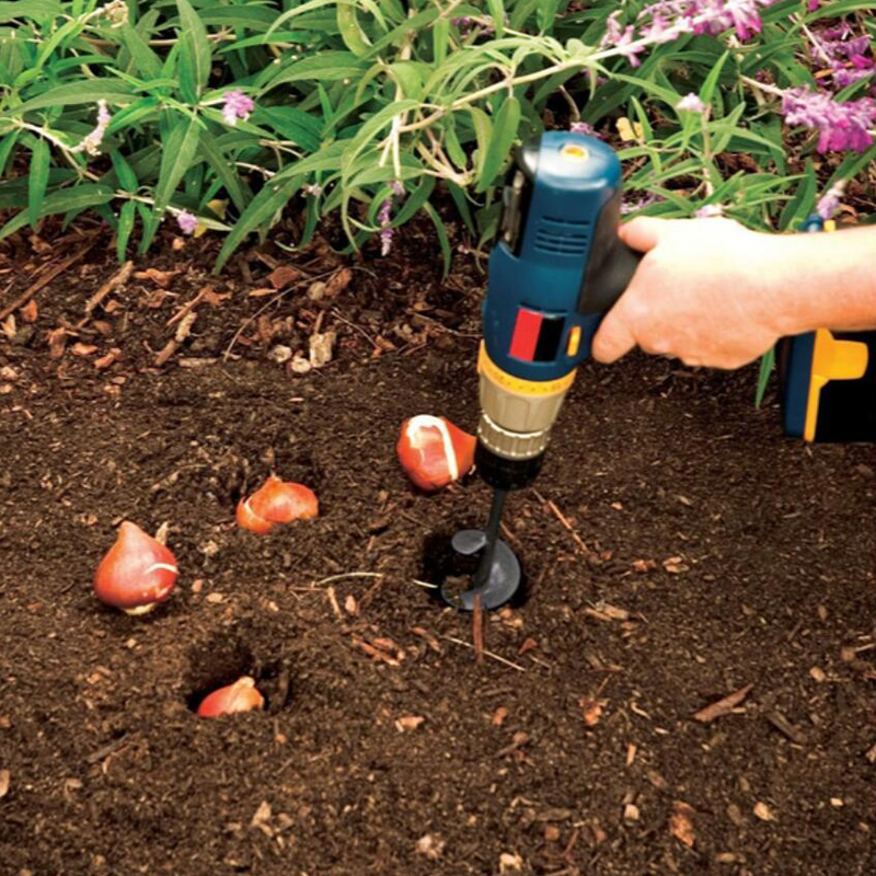 Herramienta de excavación de agujeros para plantar plantas, taladro de suelo rugoso, suelo blando de jardín, girar, excavar, zanahoria, herramienta de plantación