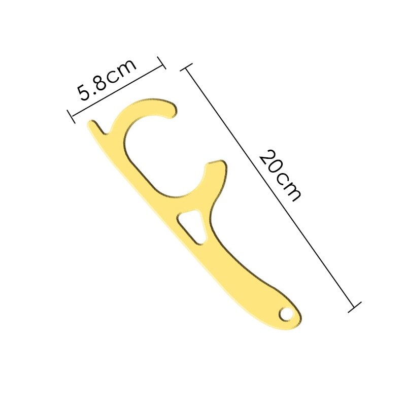 Non-contact Portable Door Opener Elevator Button Door Handle Switch Brass Key Safety Protection No-Touch Anti-bacteria Opener: 3PCS / D