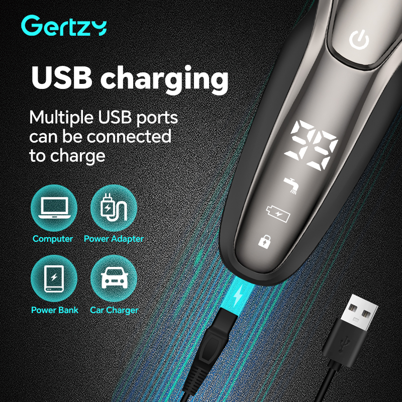 Elektrisch scheerapparaat Scheerapparaat voor mannen, roterende scheermachines, vaderdagcadeau