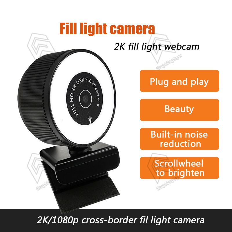 1080P Webcam HD Camera with Built-in HD Microphone 1920 x 1080p USB Video