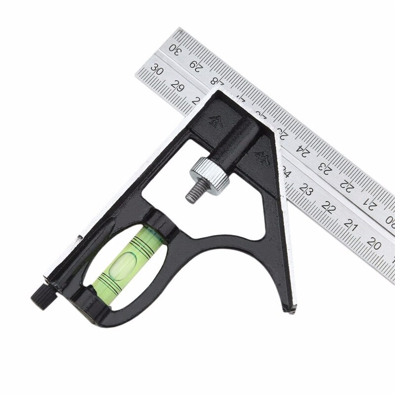 Adjustable Combination Square Ruler Set Angle Gauge Angle Finder Meter Protractor Measurement Measuring Engineer Tools