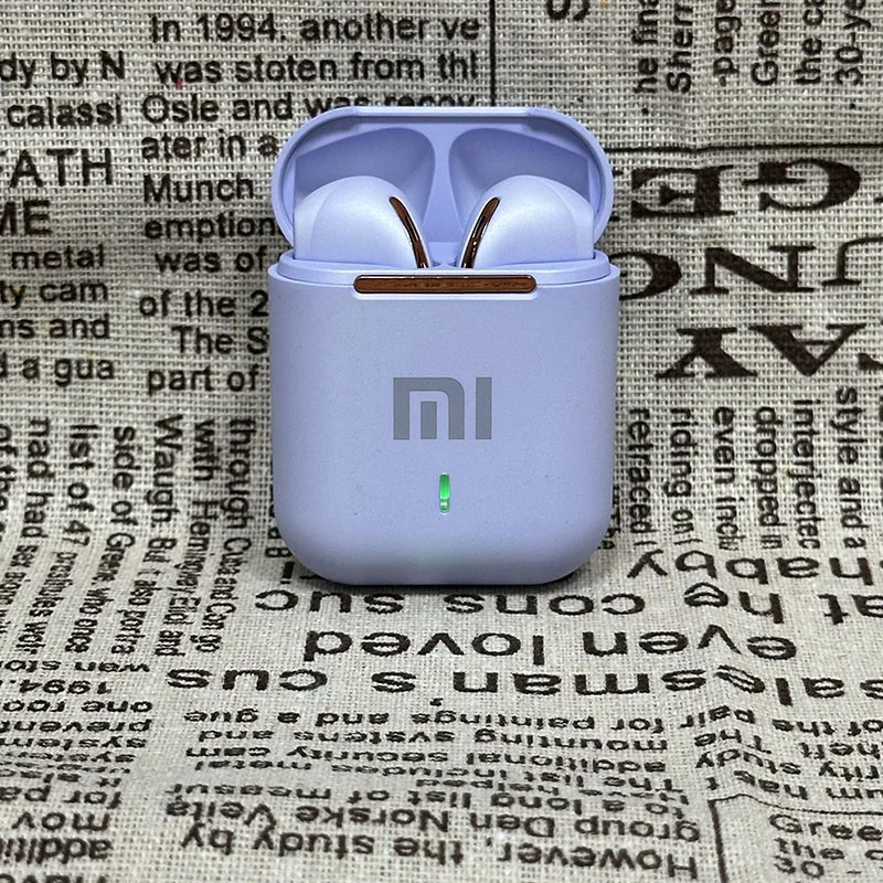 Xiaomi  j18 bluetooth-øretelefoner i øret hifi stereomikrofon bluetooth-berøringsvanntette støyreduserende øretelefoner: Lilla