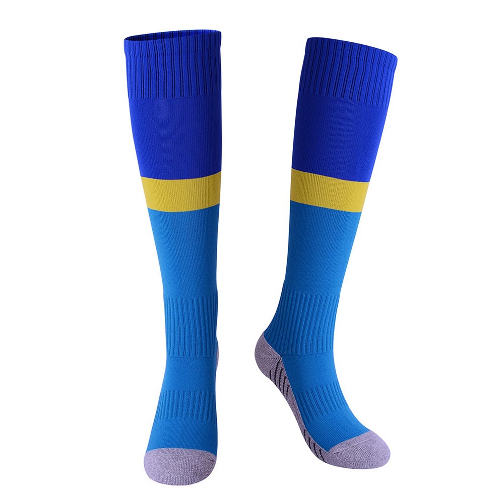 Høye elastiske sokker absorberende ungdomsfotballsokker leggbeskyttelse fotballsokker sport snowboard sykling ski fotballsokker