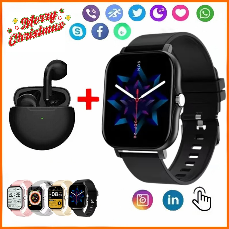 Inteligentny zegarek sportowy ze słuchawkami Zegarki sportowe zdatność monitor pracy serca Odbieranie połączeń Wodoodporny smartwatch dla kobiet mężczyzn Prezent