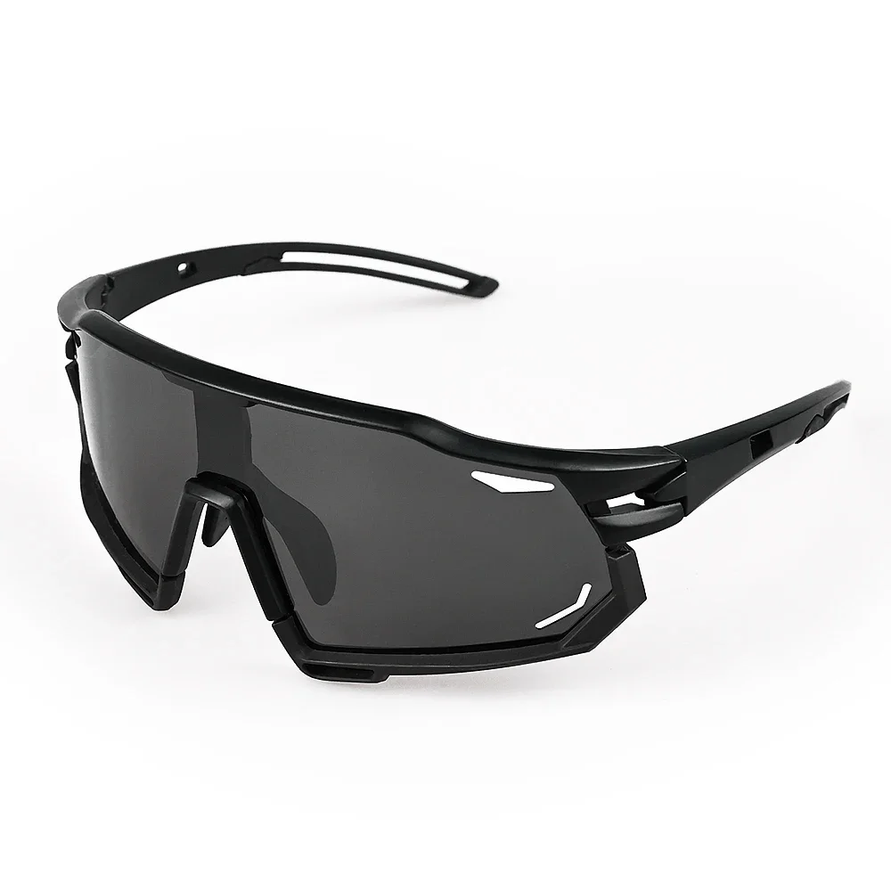Gafas deportivas de ciclismo, gafas de ciclismo polarizadas para hombres y mujeres, gafas de sol UV400 para bicicleta de montaña MTB, gafas de carretera para bicicleta: Negro