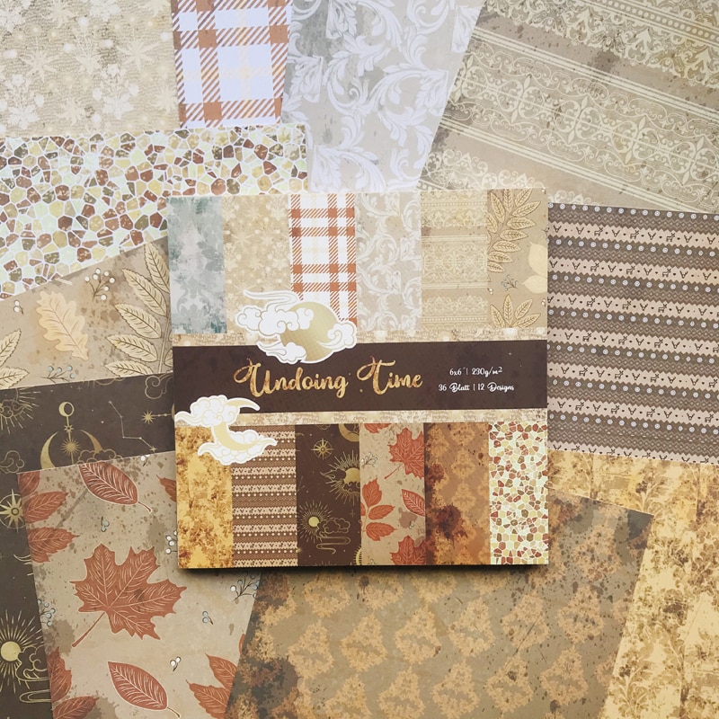 36 sheets 6"X6" 230gsm Time patterned paper Pad DIY Scrapbooking paper pack handmade paper craft Background pad Alinacraft