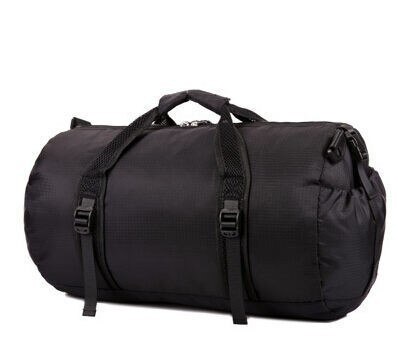 Vandtæt taske mærke muliti-funktionelle sportsposer mærke mænds rejsetasker sammenklappelig taske gymnastiksæk en hovedstor kapacitet: Sort lille