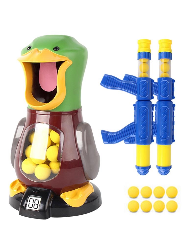 Pistolet zabawki zasilany powietrzem bezpieczeństwo miękki pocisk pistolety uderzyć głodny strzelanie kaczka elektroniczna gra cel kula zabawka dla dzieci odkryty kryty prezent