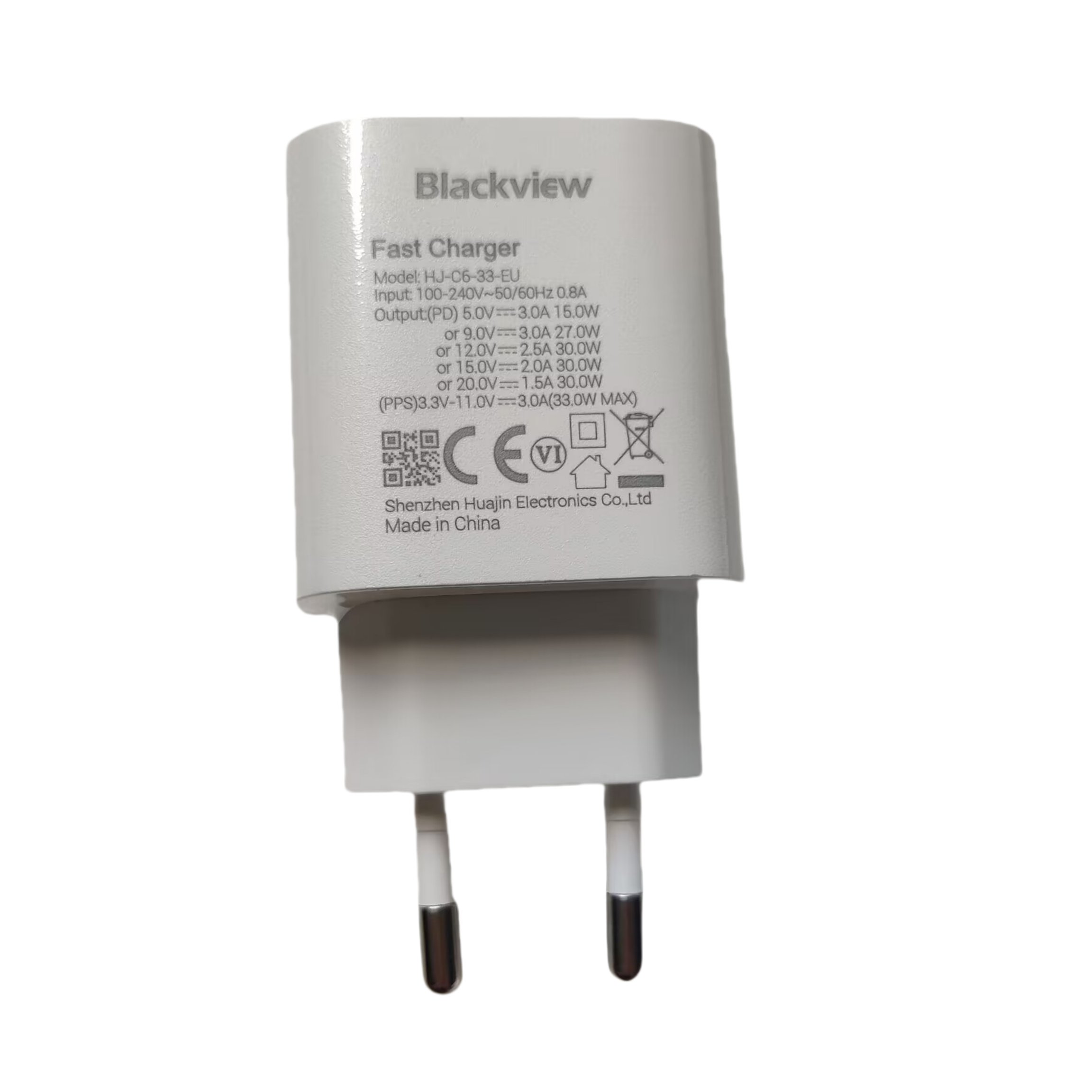 Paquete de cargador rápido Original para Blackview BV9300 Pro con adaptador de CA, adaptador de enchufe de la UE y cable USB: Verde