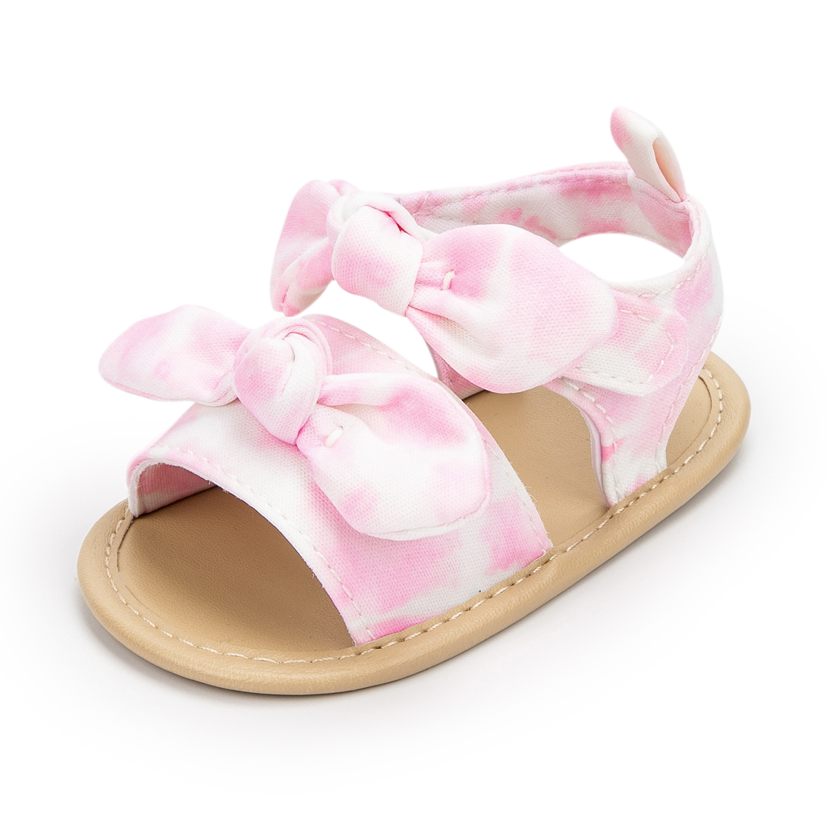 Baby Meisje Sandalen Baby Schoenen Flats Pu Doek Onderkant Zool Antislip Crib Pasgeboren Eerste Wandelaar Peuter Meisje schoenen Zomer: Roze / 13-18 months