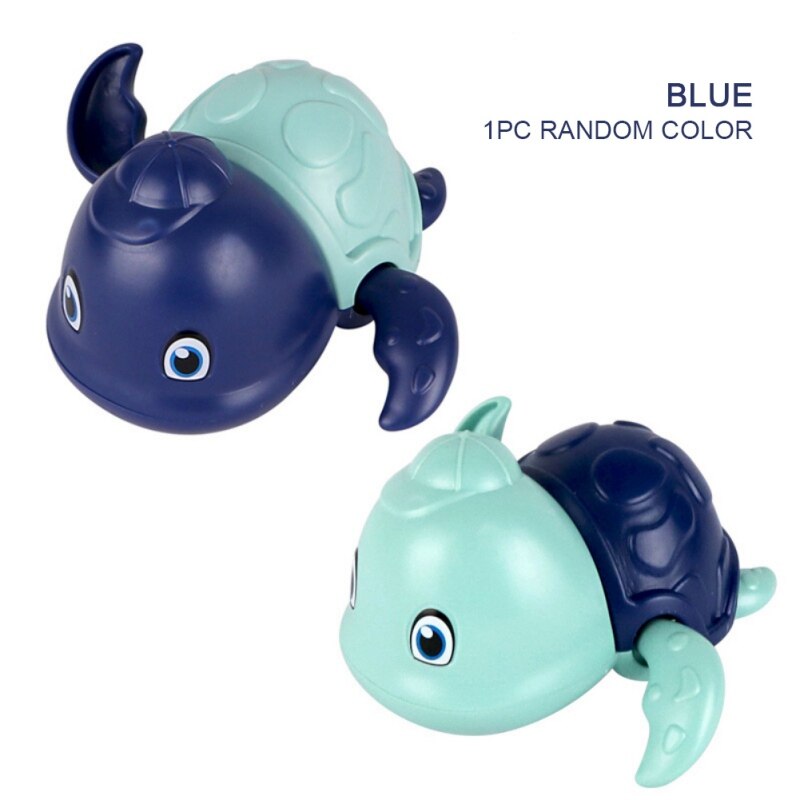 1 pc søte tegneserie delfiner klassisk baby vann leketøy spedbarn svømme fisk avviklet kjede urverk barn strand badeleker: L