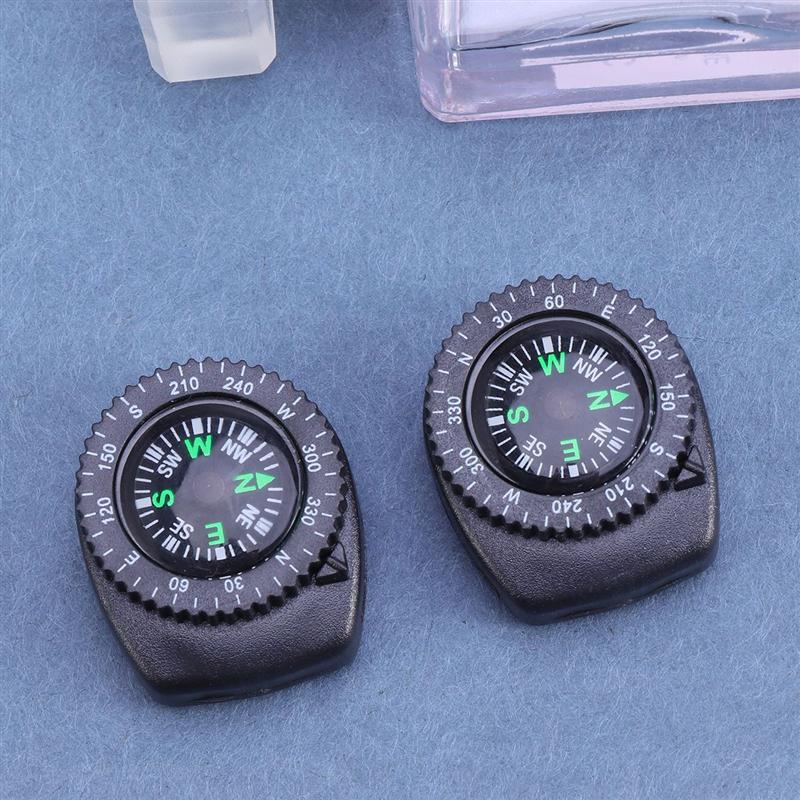2 Stuks Afneembare Kompas Waterdichte Draagbare Kompas Camping Kompas Survival Gereedschap Voor Horloge