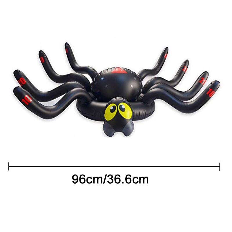 Inflatable Spider Throwing Ring Game Set Outdoor Indoor Interactive Games Toy 23GD