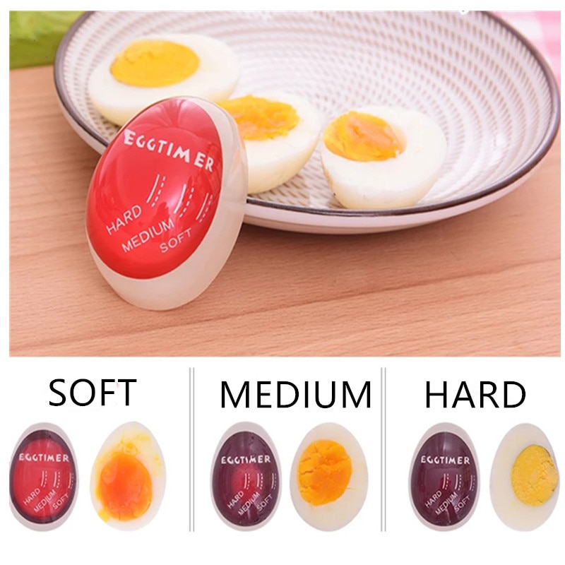 Colour Changing Egg Timer Kitchen Supplies Egg Perfect Eggs Cooking Kitchen Eco-Friendly Resin Egg Timer Red timer tools