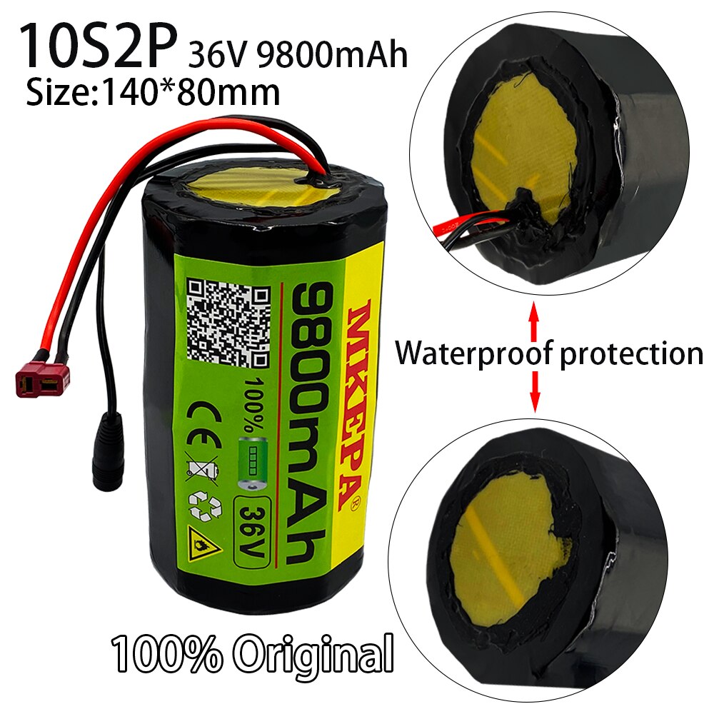 Cylindrical 10s2p 36V 9.8ah 18650 Li ion rechargea... – Grandado
