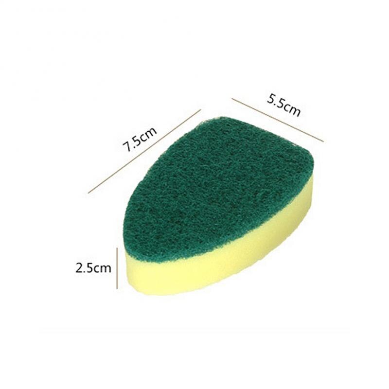 2 szt. Uchwyt magiczna gąbka podkładka szczotka szczotka robić czyszczenia kuchni wymiana głowy gąbka robić mycia naczyń płuczka czyszczenie narzędzia