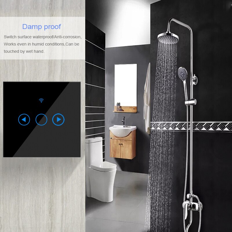 ACUS – interrupteur tactile wifi, 1 bouton, 1 voie, pour luminaire mural, lumière à intensité réglable, compatible avec Alexa et Google Home Assistant, standard ue