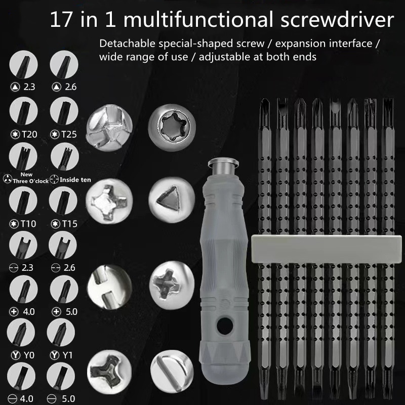 Multi-purpose Screwdriver Set Telescopic Cross Flat-head Triangular Inner Cross Double-headed Batch Of Head Screwdriver Sets