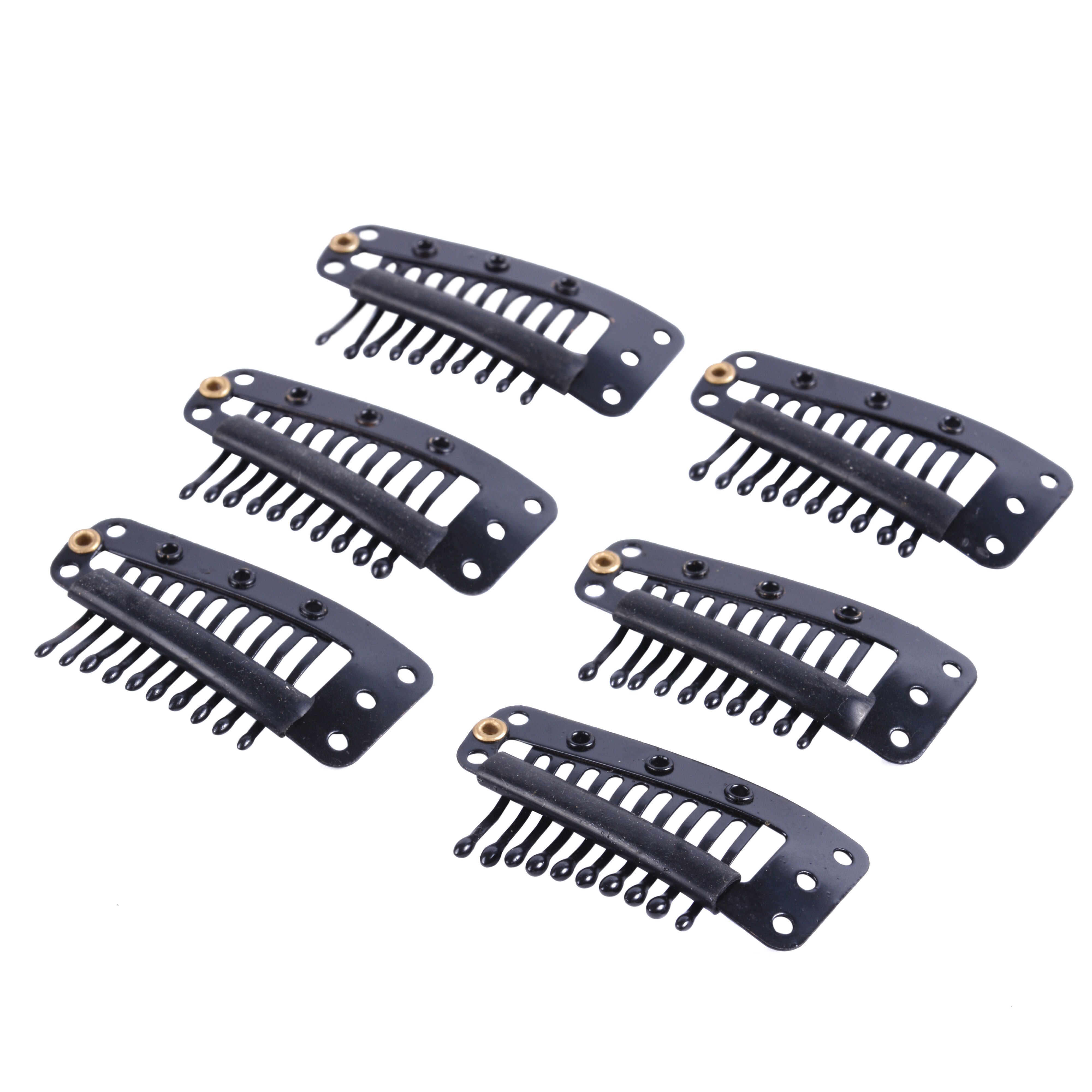20 stücke 10-Zähne Snap-Kamm Perücke Clips Mit Gummi Für Haar Verlängerung Haar Snap Clips Weben Toupet clips Styling Werkzeuge