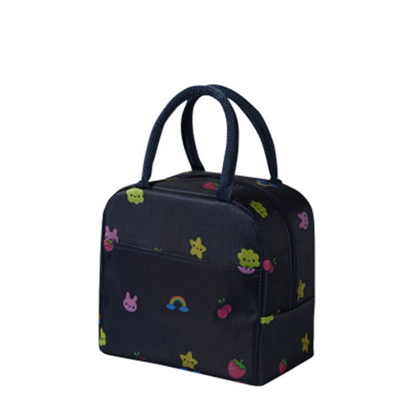 1PCs Frische Kühler Taschen Wasserdichte Nylon Tragbare Zipper Thermische Oxford Mittagessen Taschen Für Frauen Bequem Mittagessen Box Tote Lebensmittel taschen: I