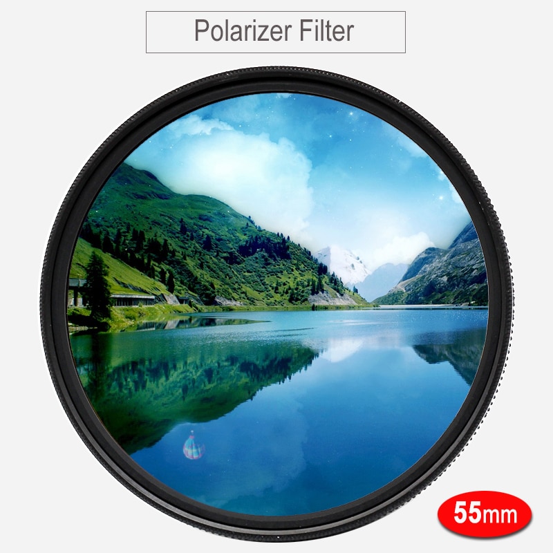 CPL Filter 55mm Circulaire Polarisator Polarisatie Filter voor Nikon D5600 D3500 D3500 D3400 w/AF-P DX 18- 55mm Lens