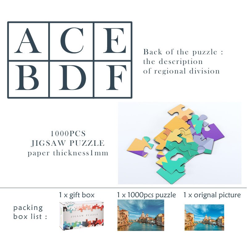 Puzzel Met Doos Foto Puzzel 1000 Stuks Mini Papier Montage Puzzel Speelgoed Voor Volwassenen Kinderen Educatieve Spelletjes Speelgoed