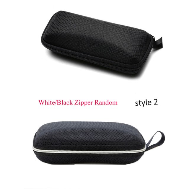1Pcs Harde Rits Doos Draagbare Zonnebril Protector Travel Pack Bag Bril Case Black Eyewear Accessoires: style 2
