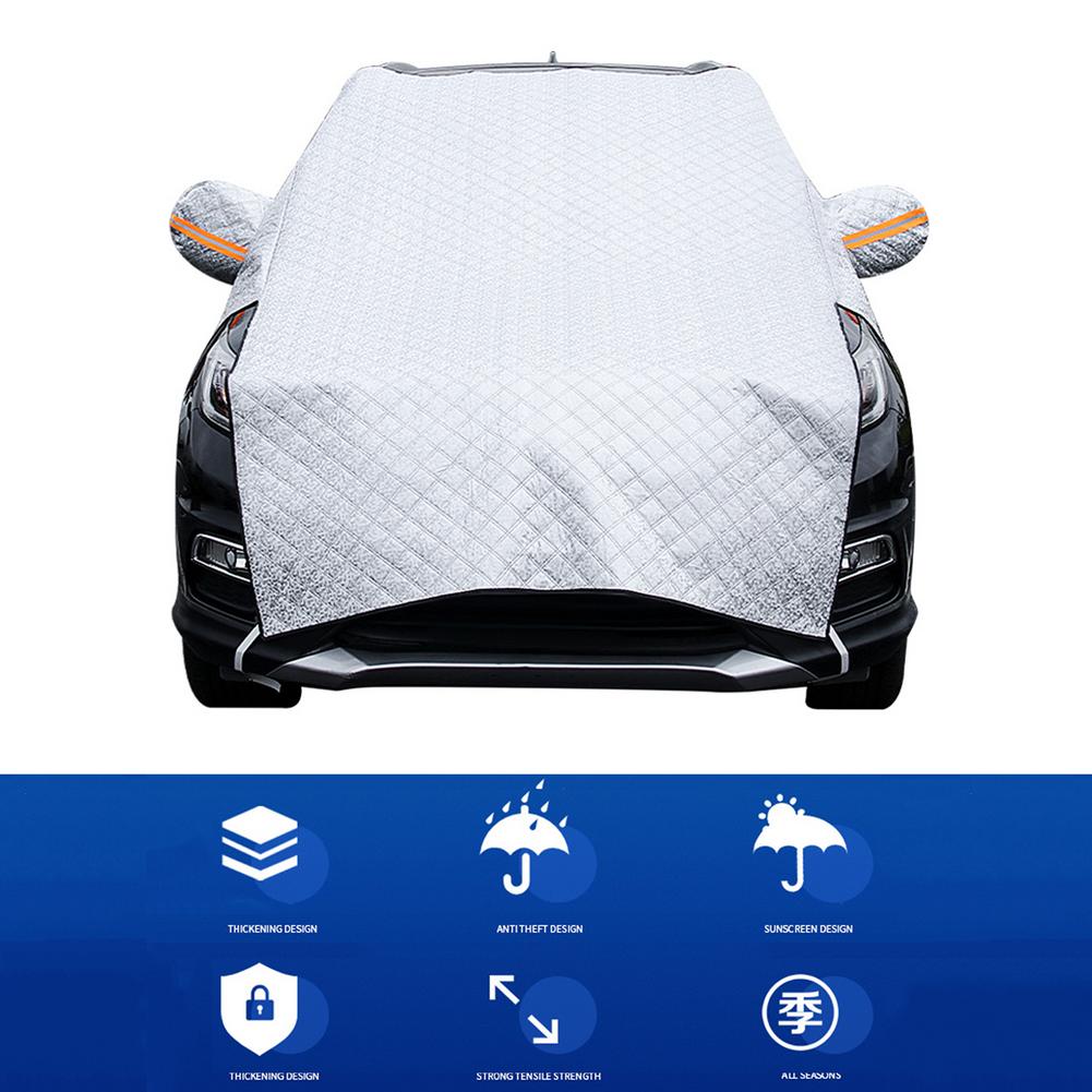 Winter Snow Shield Car Anti-frost Protective Cover Anti-snow Sunscreen Car Front Windshield Shade Cover Half-body Car Cover