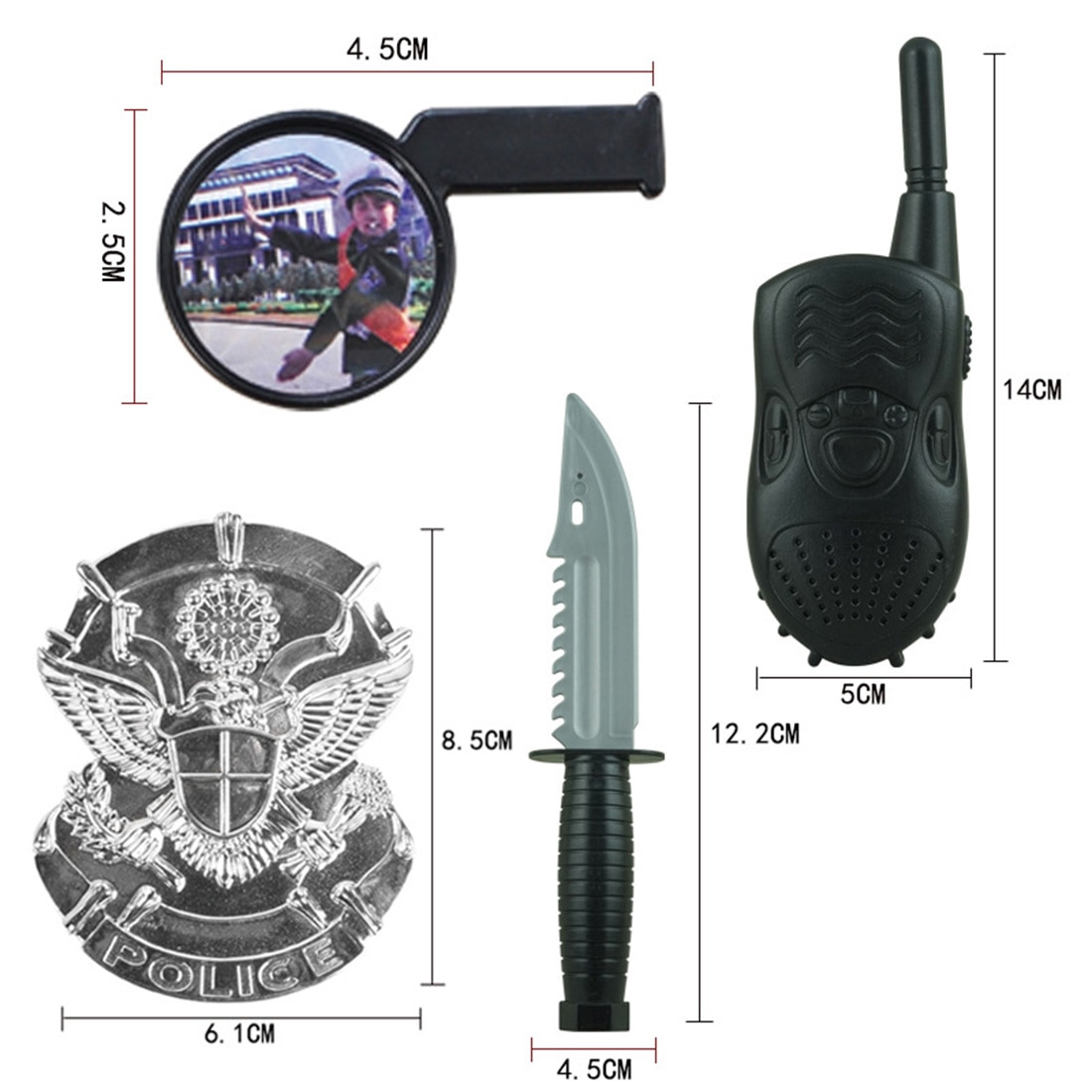 thumbnail image 2 of Buy Spooktacular Creations Kids Police Pretend Play Toy Set, Police Costume Accessories With 2 of 11