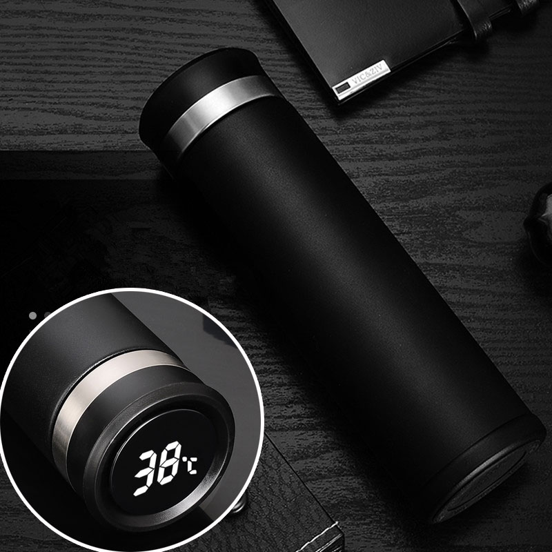 Temperatuur Display Thermosfles van Roestvrij Staal Water Fles Thermoskan Dubbele Muur Geïsoleerde Flessen Cup Thee Zetgroep