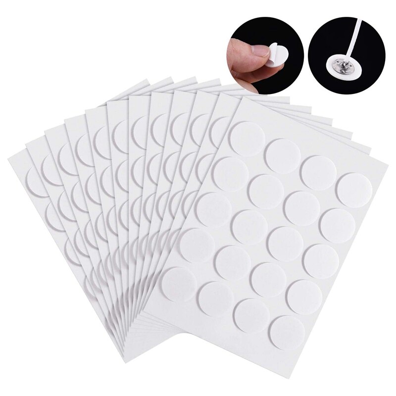 600 Pieces Candle Wick Stickers Candle Making Sticker Heat Resistant Double-Sided Stickers for Candle DIY Making